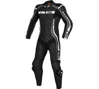 IXS RS-800 2.0 Combinaison en cuir kangourou de moto d’une seule pièce, Noir/Gris/Blanc, Taille 44
