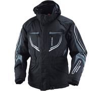 IXS Samara, veste en tissu imperméable XL Noir/Gris Noir/Gris