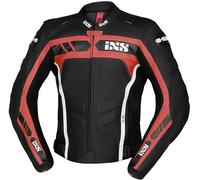 IXS Sport RS-600 1.0 Veste en cuir de moto, noir-blanc-rouge, taille 58