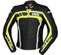 IXS RS-600 1.0, veste en cuir 60 Noir/Jaune/Blanc Noir/Jaune/Blanc