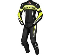 IXS Sport RS-700 2.0 Combinaison en cuir de moto deux pièces, noir/jaune/blanc, Taille 52