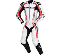 IXS Sport RS-800 1.0 Costume en cuir de moto de deux pièces, noir-blanc-rouge, taille 52