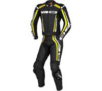 IXS Sport RS-800 1.0 Costume en cuir de moto de deux pièces, noir/jaune/blanc, Taille Long 102