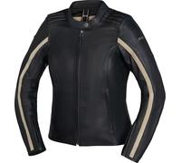 IXS Stripe Veste en cuir de moto pour dames, noir, Taille 42