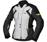 IXS Tour Liz-ST Veste textile de moto de dames, Gris/Noir/Jaune, Taille XXL