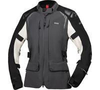 IXS Tourster STX 2.0 Veste textile moto pour femmes imperméable, Gris clair/gris foncé/noir, Taille L