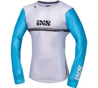 IXS Trigger 4.0 Maillot de motocross, Gris clair/bleu, Taille XXL