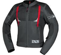 IXS Trigonis-Air, veste en textile S Gris Foncé/Gris/Rouge Gris Foncé/Gris/Rouge
