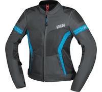 IXS Trigonis-Air Veste textile de moto pour dames, Gris/bleu, Taille XL