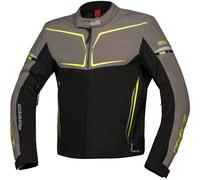 IXS TS-Pro ST+ Veste textile de moto imperméable, noir/gris/jaune, Taille 3XL