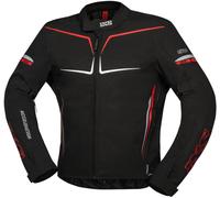 IXS TS-Pro ST+ Veste textile de moto imperméable, noir/rouge, Taille 3XL