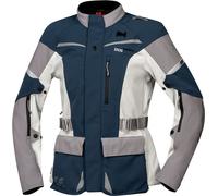 IXS Venture-STX 1.0, veste textile imperméable pour femmes M Bleu Foncé/Gris Clair/Gris Bleu Foncé/Gris Clair/Gris