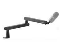 IXTECH Bras de micro avec support de bureau, rotatif à 360°, réglable et pliable, montage ciseaux pour podcast, jeux vidéo, radio et audio de studio, robuste et universel (LIZARD)