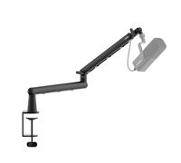 IXTECH Bras de microphone pivotant à 360 °, profil bas, bras de microphone réglable avec colonne de montée amovible et gestion des câbles intégrée pour le streaming et l'enregistrement.