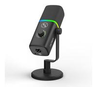 IXTECH Microphone USB de jeu pour PC, microphone à condensateur d'annulation de bruit pour podcasts et streaming vidéo avec trépied, filtre anti-pop, support antichoc, contrôle du gain, lumières RVB,