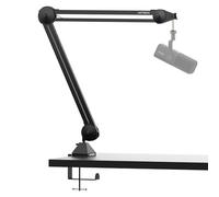 IXTECH Support de microphone réglable robuste avec attaches de câble, support de bureau pour jeux en streaming podcasting (grand)