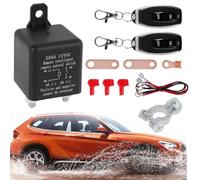 IXTIX Coupe Circuit Batterie Voiture 12V Interrupteur de Déconnexion de Batterie à Distance 12V 200A Coupleur Separateur Batterie avec 2 Télécommandes Réutilisables pour Voiture Bateau Camion (Noir-A)