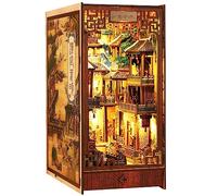 IXTIX DIY Book Nook - Maison de Poupée en Bois Miniature avec Meubles et Lumière LED, Puzzle 3D en Bois, Construction Créative pour Enfant Adulte (Palais de la Dynastie Han)