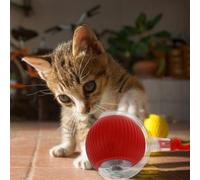 IXTIX Jouet Interactif pour Chat Balle Interactive pour Chat Jouet Automatique Balle Mobile Automatique Chargeur 1A 5V pour Chargement Balle Roulante pour Chats et Chiens (1pcs-Rouge)