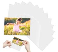 IXTIX Lot de 12 cadres photo magnétiques pour réfrigérateur - Mini cadres photo aimants - Pour petites photos - Souvenirs et moments heureux - Congélation - Blanc - 15 x 10 cm