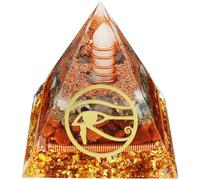 IXTIX Orgonite Pyramide Reiki Healing Cristal naturel Cristaux de guérison pour méditation divinatoire, yoga, équilibre 6 x 6 cm, pierres porte-bonheur pour 12 signes du zodiaque (quartz rose n° 1)