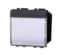 IXTRIMA Bouton de plaque d'immatriculation 2P 2M Sonnette Couleur Noir Compatible avec Bticino Living International/Light