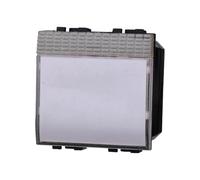 IXTRIMA Bouton de plaque porte 2 P 2 m sonnette couleur gris compatible avec Bticino Living International/Light 1 pièce