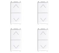 IXTRIMA Bouton double montant, compatible avec plana, couleur blanche, 2,1 A, 10,5 W (4)