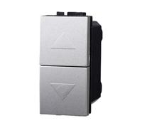 IXTRIMA Bouton Interbloqué Double Mont 1P+1P 10A Couleur GRIS Compatible avec Bticino Living International 1PC