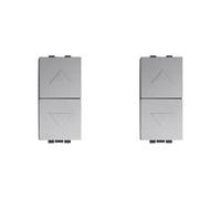 IXTRIMA Bouton Interbloqué Monte-Bas Commutateur 2P 10A Stores Couleur Gris Compatible avec Bticino Living International