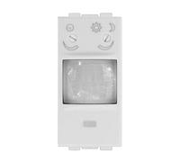 IXTRIMA Capteur de Mouvement crépusculaire 1 Module pour lumières, PIR encastré Compatible avec BTicino Living Blanc