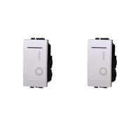 IXTRIMA Commutateur bipolaire 0-1 16A Couleur Blanc Compatible avec Bticino Living Light set 2 pcs