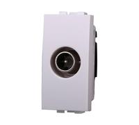 IXTRIMA Connecteur prise TV traversant mâle couleur blanche compatible avec Bticino Living Light/international 1 pièce