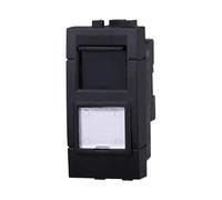 IXTRIMA Connecteur réseau prise de données RJ45 CAT5E couleur noire compatible avec Bticino Living Light/INTERNATIONAL 1 pièce