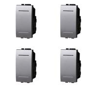 IXTRIMA Interrupteur 1P 16A unipolaire couleur gris compatible avec Bticino Living International/Light 4 pièces