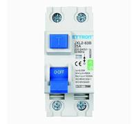 IXTRIMA Interrupteur différentiel pur magnétothermique 2P 25A 30mA courbe B 6KA AC/DC 220 V 30 mA courbe B pour rail DIN - 2 modules DIN - Protection circuit et sécurité installations
