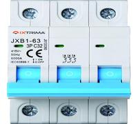 IXTRIMA Interrupteur magnétothermique 3P 32A 380V 6KA pour rail DIN - 3 modules DIN - Protection circuit et sécurité installations