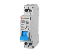 Ixtrima Interrupteur magnétothermique automatique 1P+N 25A C25 220 V 4,5 kA, occupe 1 module