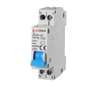 Ixtrima Interrupteur magnétothermique automatique 1P+N 32A C32 220 V 4,5 kA, occupe 1 module