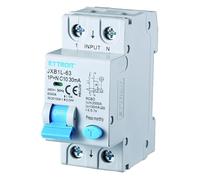IXTRIMA Interrupteur magnétothermique différentiel 1P+N 10A 30mA 220V-6KA 2 modules 30mA pour rail DIN - Protection circuit et sécurité installations