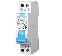IXTRIMA Interrupteur magnétothermique différentiel 1P+N 32A 30mA 220V-6KA 1 module 30mA pour rail DIN - Protection Circuits et Sécurité Installations
