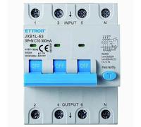IXTRIMA Interrupteur magnétothermique différentiel 3P+N 10A 300mA 380V-6KA 300mA pour rail DIN - 4 modules DIN - Protection des circuits et des installations de sécurité
