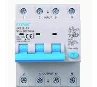IXTRIMA Interrupteur magnétothermique différentiel 3P+N 32A 30mA 380V-6KA 30mA pour rail DIN - 4 modules DIN - Protection circuit et sécurité installations