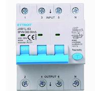 IXTRIMA Interrupteur magnétothermique différentiel, 3P+N, 380V-6KA, 30mA, 4 modules DIN (63A)