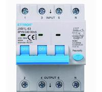 IXTRIMA Interrupteur magnétothermique différentiel 3P+N 40A 30mA 380V-6KA 30mA pour rail DIN - 4 modules DIN - Protection circuit et sécurité installations