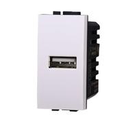 IXTRIMA Module prise USB 5 V 2,1 A, couleur blanche, compatible avec Bticino Living Light/International 1 pièce