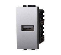 IXTRIMA Module prise USB 5 V 2,1 A couleur grise compatible avec Bticino Living Light/International 1 pièce