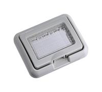 IXTRIMA Plaque avec couvercle et support d'extérieur Ip55 3 places (hydrobox) compatible avec Bticino matix, support étain 3P couleur gris