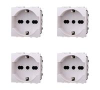 IXTRIMA Prise Schuko 2P+T 16A Couleur Blanc Compatible avec Bticino Living Light/INTERNATIONAL