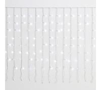 IXTRIMA Rideau Lumineux à 200 LED 2m Blanc Câble IP65 Extensible avec Brins Uniques de 2M, Guirlande de Noël, Magasins, Balcon, Noël